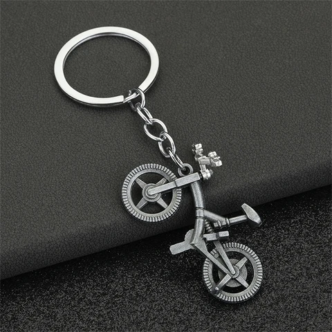 Брелок для ключей в форме велосипеда, креативный портативный металлический модный брелок для ключей в форме рюкзака, украшение для автомобильного ключа, Подарочная бижутерия