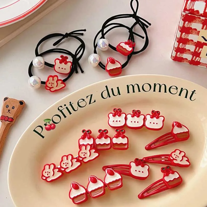 

Cute Red Girls Cute Cartoon Rabbit Long Hairpins Children Sweet Side Hair Clips Barrettes Hairgrips Scrunchies Hair Accessories