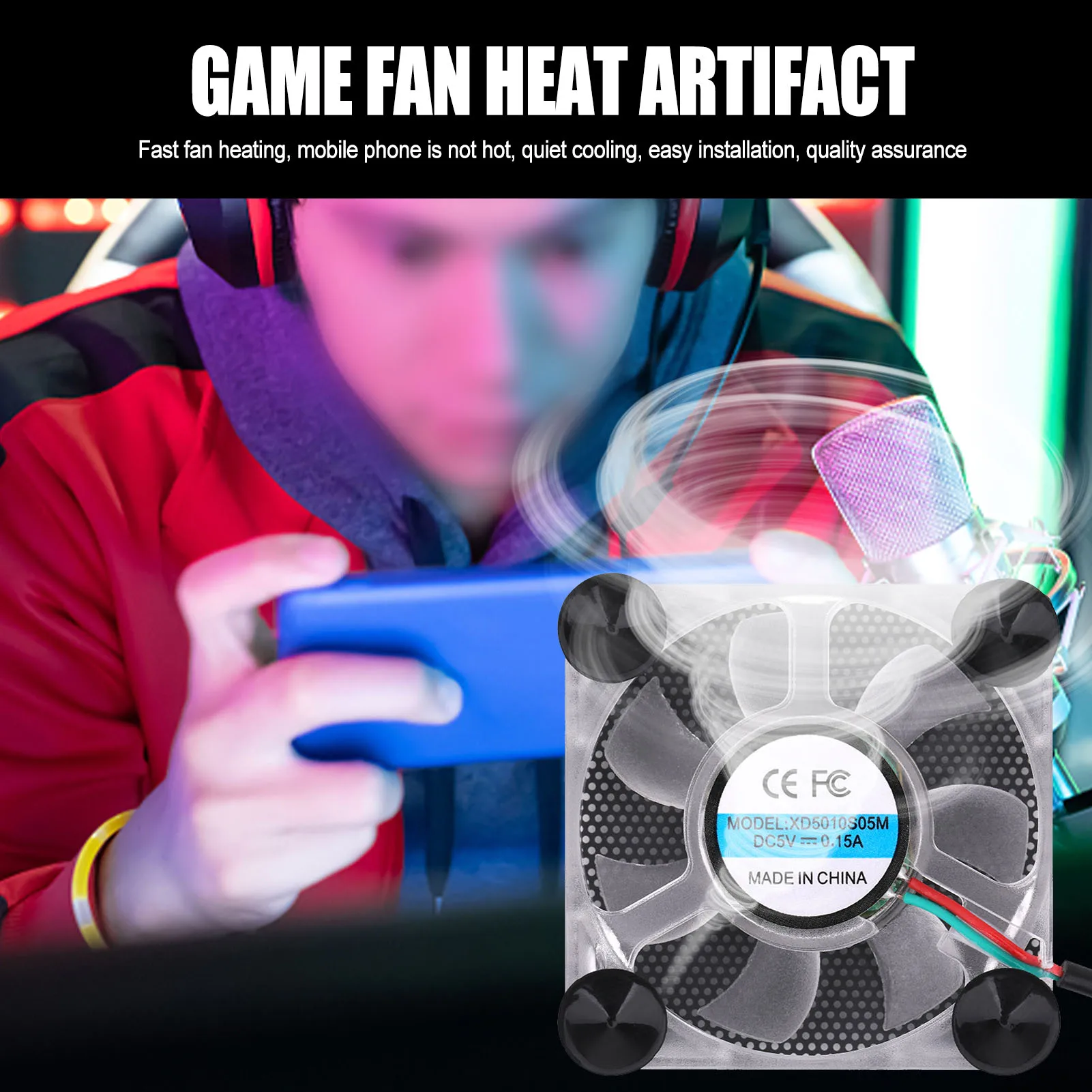 

Mini Mobile Phone Cooling Fan Portable Cooling Fan For Mobile Gaming Live Streaming Outdoor Vlog Mini Mute Radiator Heat