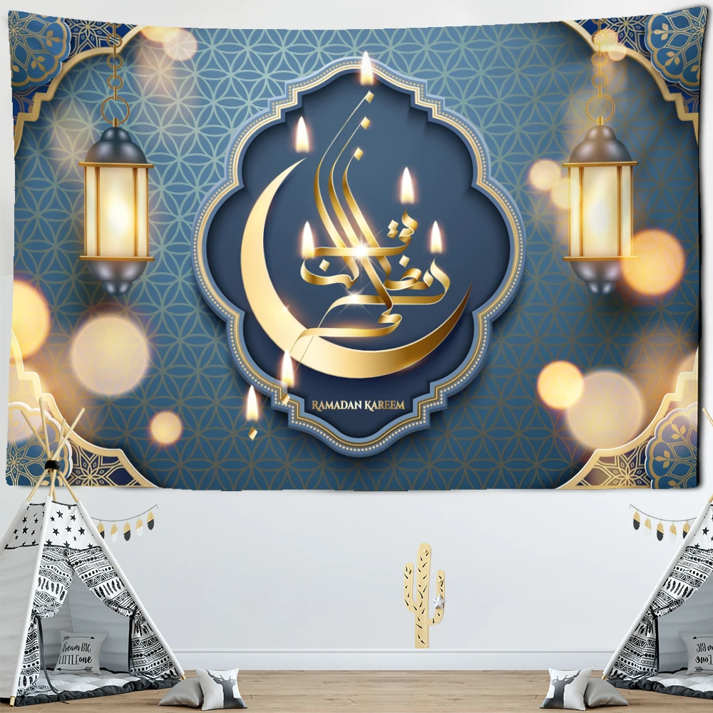 

Mandala Mysterious Meditation Golden Moon Sun Tapestry Wall Hanging Room Decoration Botanical Hippie Aesthetic Home Decor