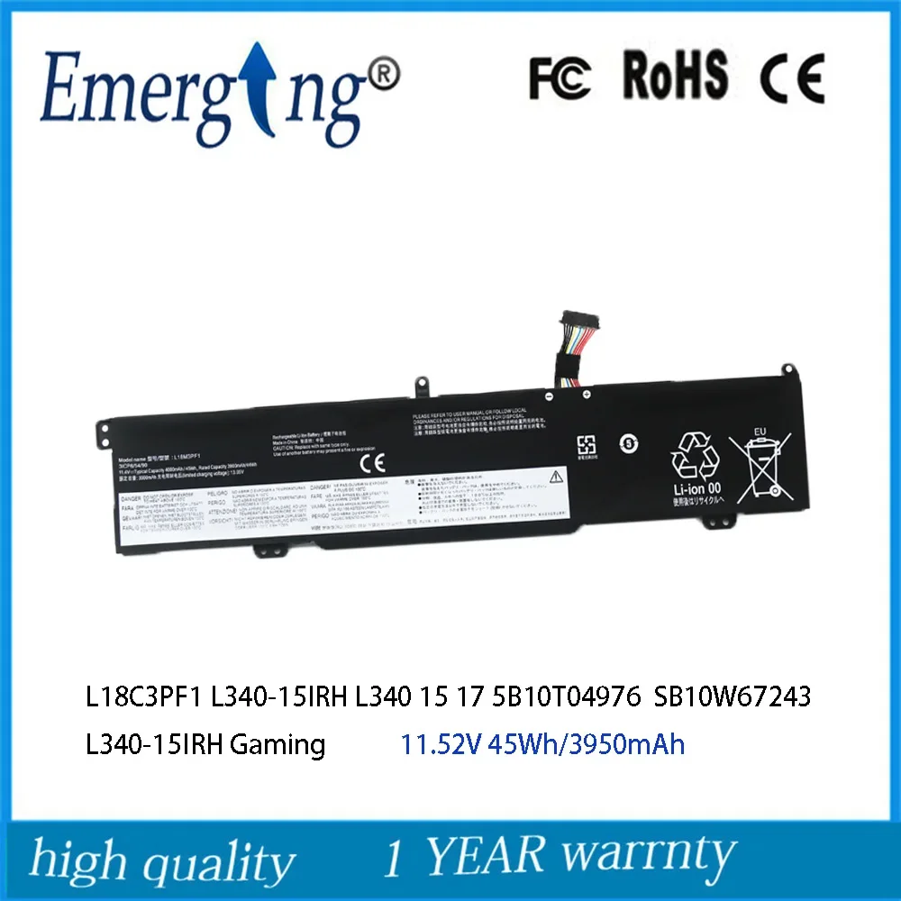 Аккумулятор для ноутбука L18C3PF1 11 52 в 45 Вт · ч