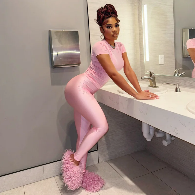 Укороченный топ узкие брюки комплекты из 2 предметов женская сексуальная осенняя