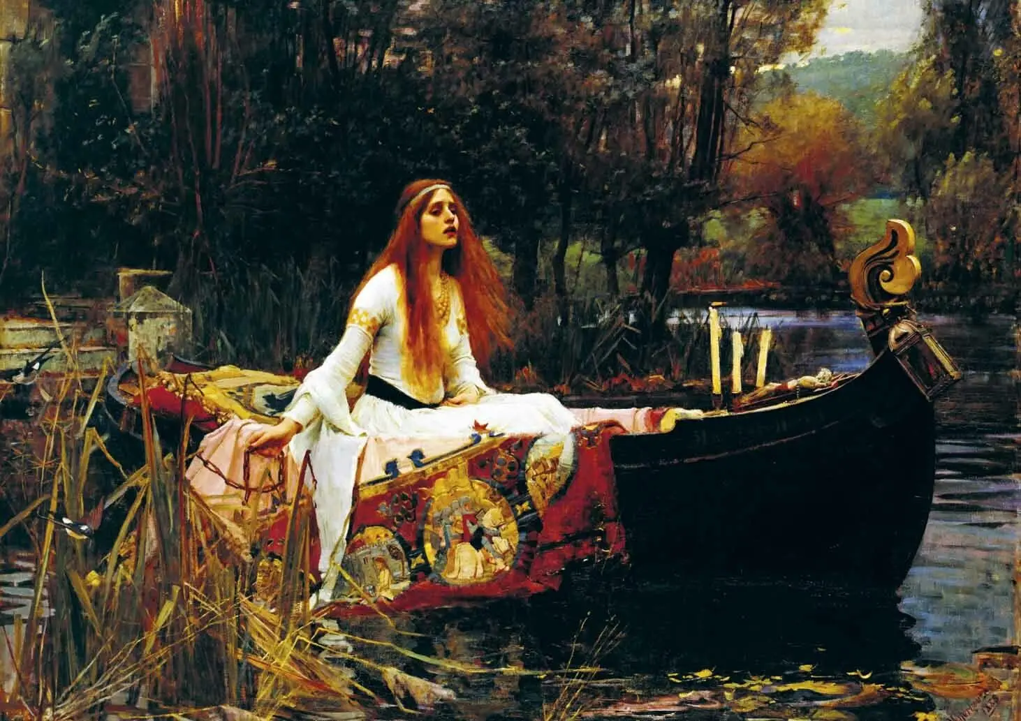 

John William Waterhouse - The Lady of Shalott Print Art Canvas Poster For Living Room Decor Home Wall Picture