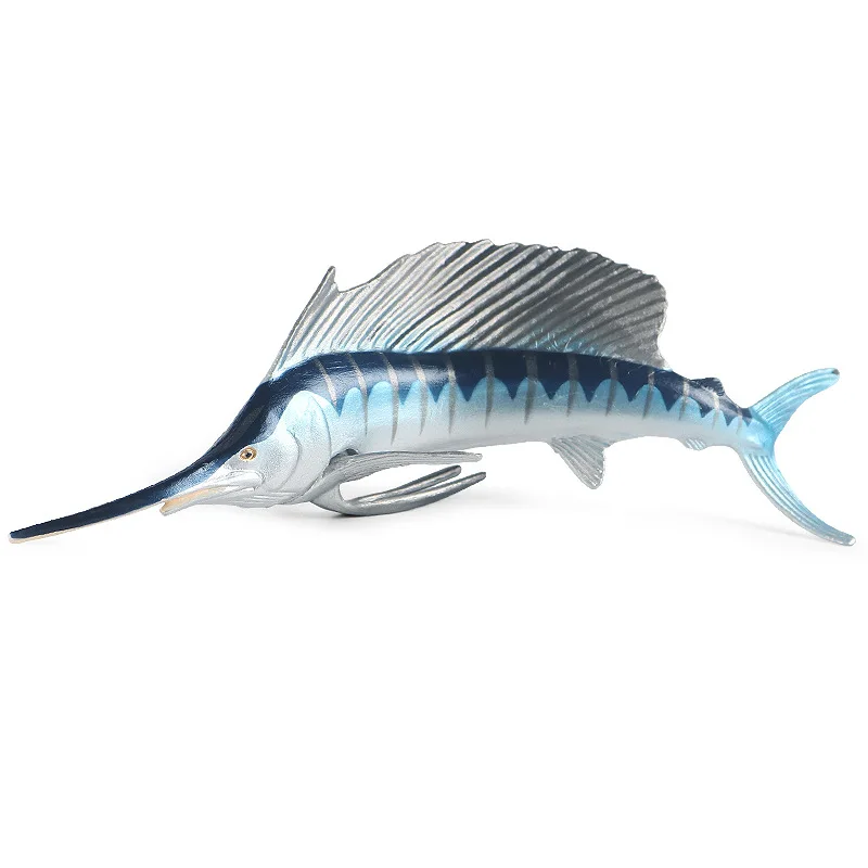 

18/20CM Sea Life Animal sailfish Swordfish Deep sea fish Model Action Figures Kids Educational toys Gift For Kids