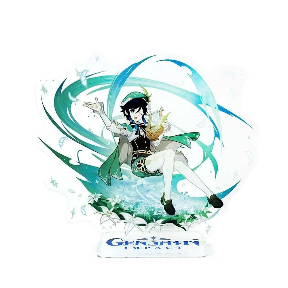 Genshin Impact Mondstadt персонажи Diluc Albedo Rosaria Venti акриловые статуэтки украшение стола торт