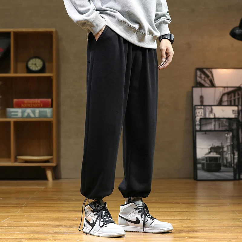 

Solid Leggings Sweatpants Men's Loose Casual Pants Oversize All-match Drape Loose Sports Trend Gray Black Trousers Four Seasons