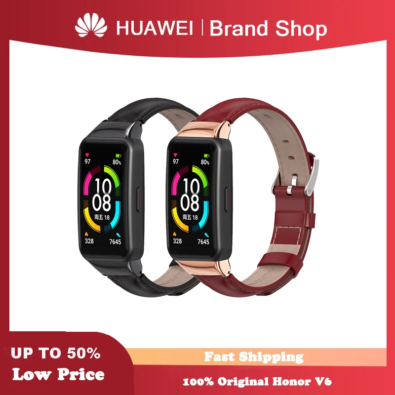 

Ремешок из натуральной кожи для Huawei Honor Band 6, сменный Браслет для смарт-часов, аксессуары для наручных часов