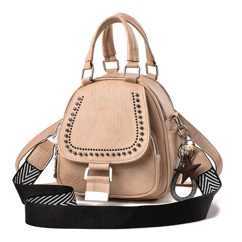 

Backpack Women's 2023 New Multi-function Three-purpose Bag Niche Texture Soft Leather Large-capacity Backpack Women