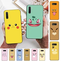 bandai pokemon cute face phone case for samsung note 5 7 8 9 10 20 pro plus lite ultra a21 12 72