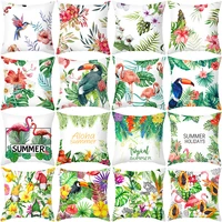 plant flower pillowcase polyester printed nordic flower home cushion cover living room throw pillow