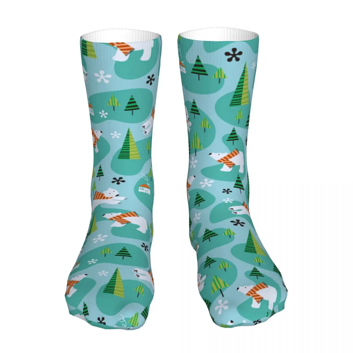 

Носки унисекс «Медведи в лесу», новинка, зимние носки, теплые толстые вязаные мягкие Повседневные носки