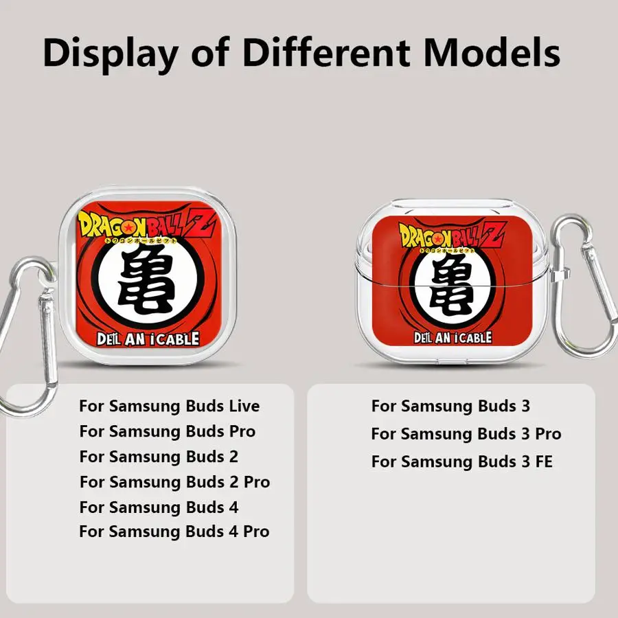 Фото Чехол с логотипом D-ragonS B-allS для Samsung Galaxy Buds 3 FE Live 4 Pro 2 2Pro 4Pro 3Pro, прозрачный чехол для наушников с крючком №5