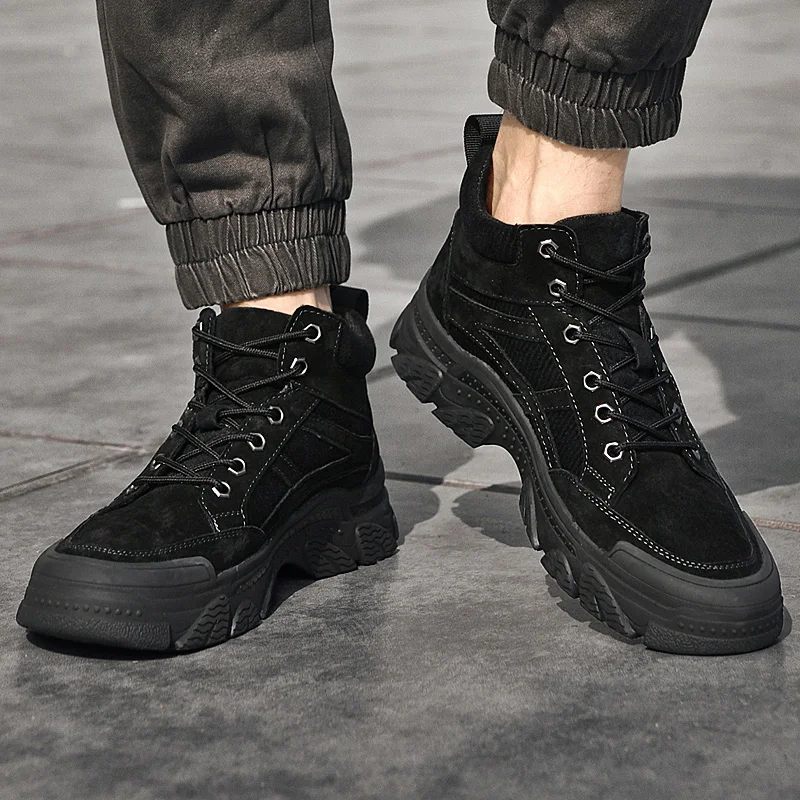 GR-87138 MARTIN BOOTS WALKING SHOES MEN'S HUNTING BOOTS TACTICAL SHOES DESERT COMBAT ANKLE LEATHER MOUNTAINEERING SHOES