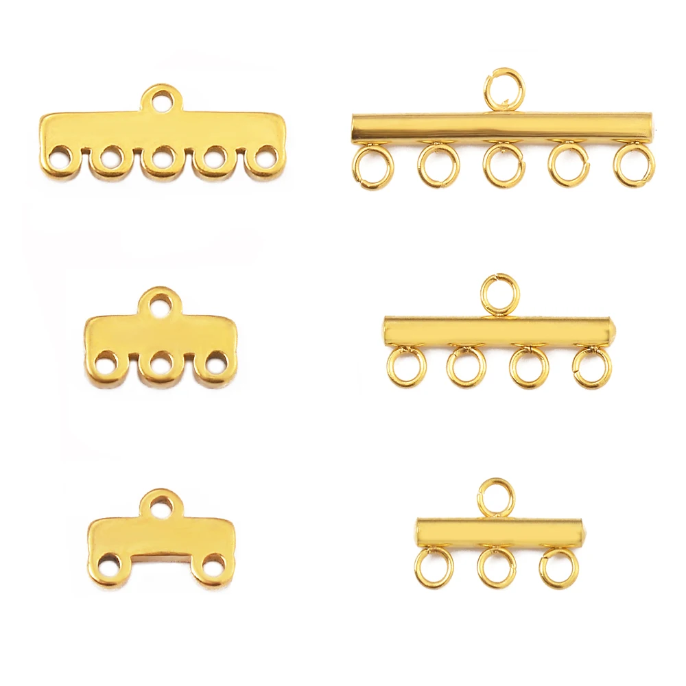 

Wholesale 20pcs/lot Stainless steel Necklace Bracelet Layer Clasps Bail Connector For DIY Jewelry Accessories