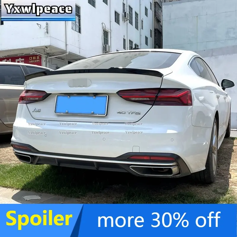 

For Audi A5 S5 RS5 2017 2018 2019 2020 2021 2022 Spoiler ABS Plastic Primer Color Rear Trunk Spoiler Wing Car Accessories