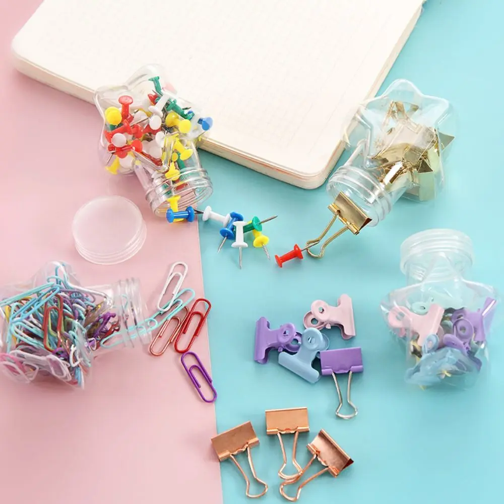 

Binding Supplies Clear Binder Clips Foldback Clip Long Tail Clip Push Pins Paper Clip Stationery Metal Thumbtack Binder Teacher