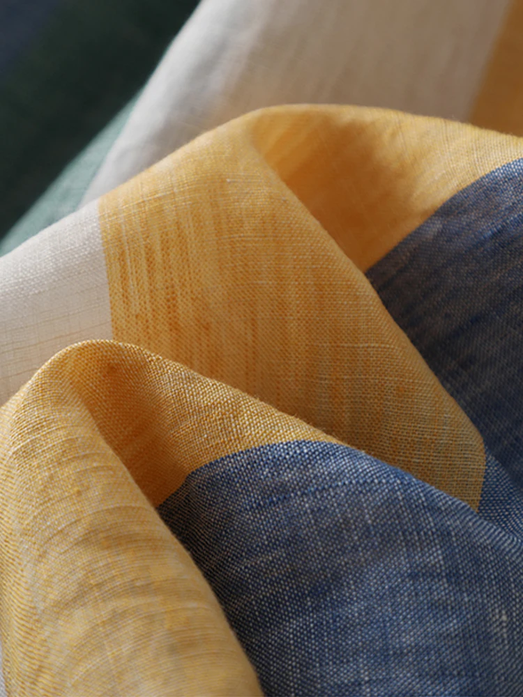 Широкие брюки из смеси хлопка в японском стиле новинка 2024 винтажные прямые с