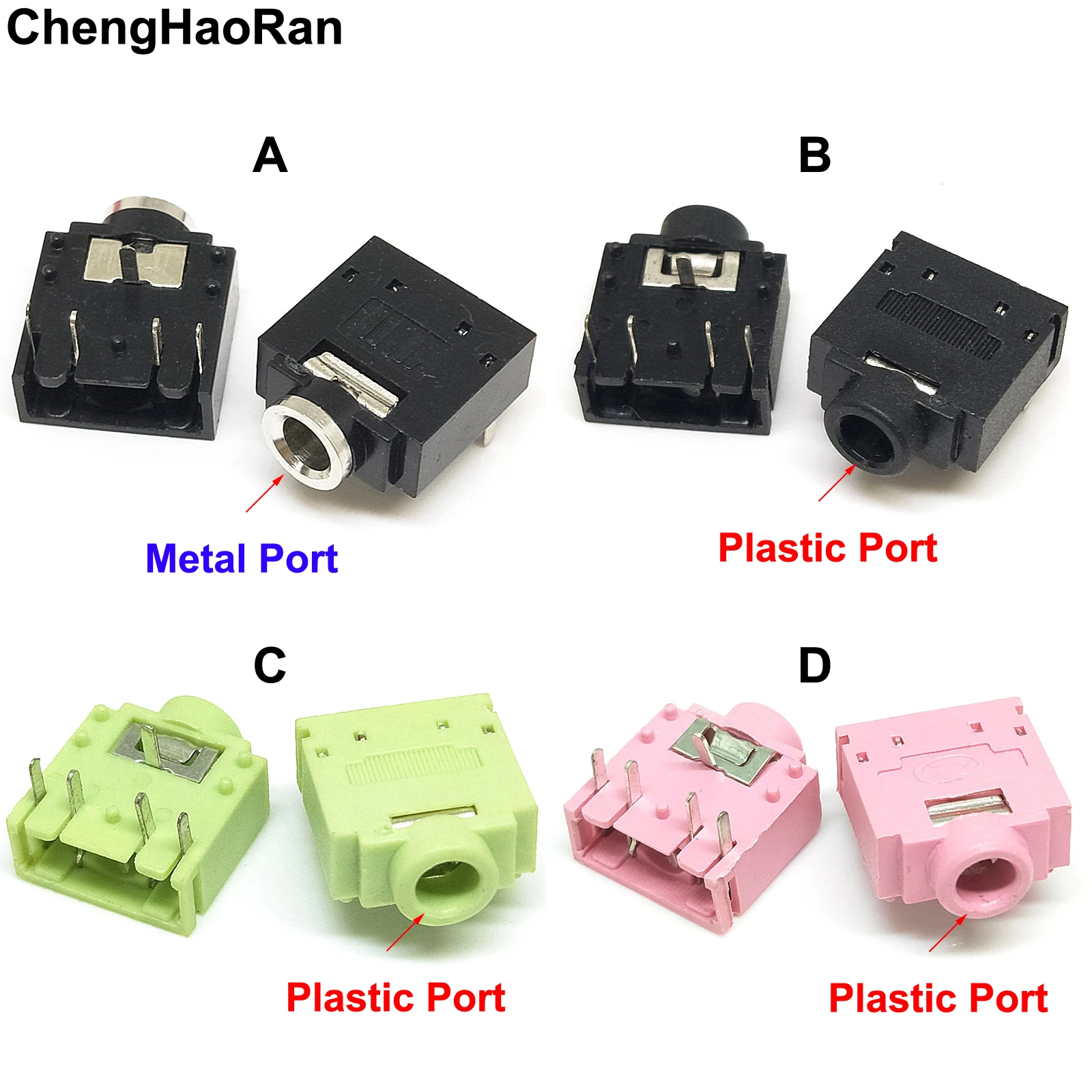 

10x 3.5mm Stereo Female Audio Socket Headphone Jack PJ-307 Normal Close PJ-31080 Normal Open PCB Panel Mounting Connector 5 Pins