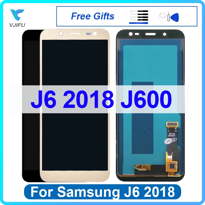 ЖК-дисплей для Samsung Galaxy J6 2018 J600 сенсорный экран J600F/DS J600G/DS дигитайзер в сборе сменная регулировка яркости
