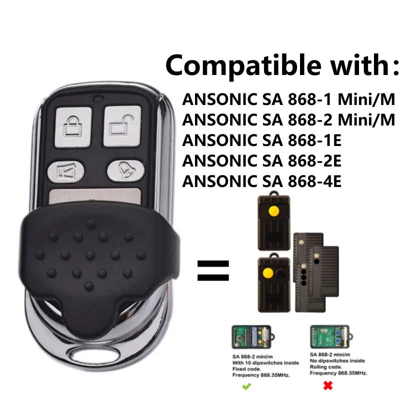 Ansonic Sa 868-1e 868-2e 868-4e Mini/m 868 Мгц С Фиксированным Кодом
