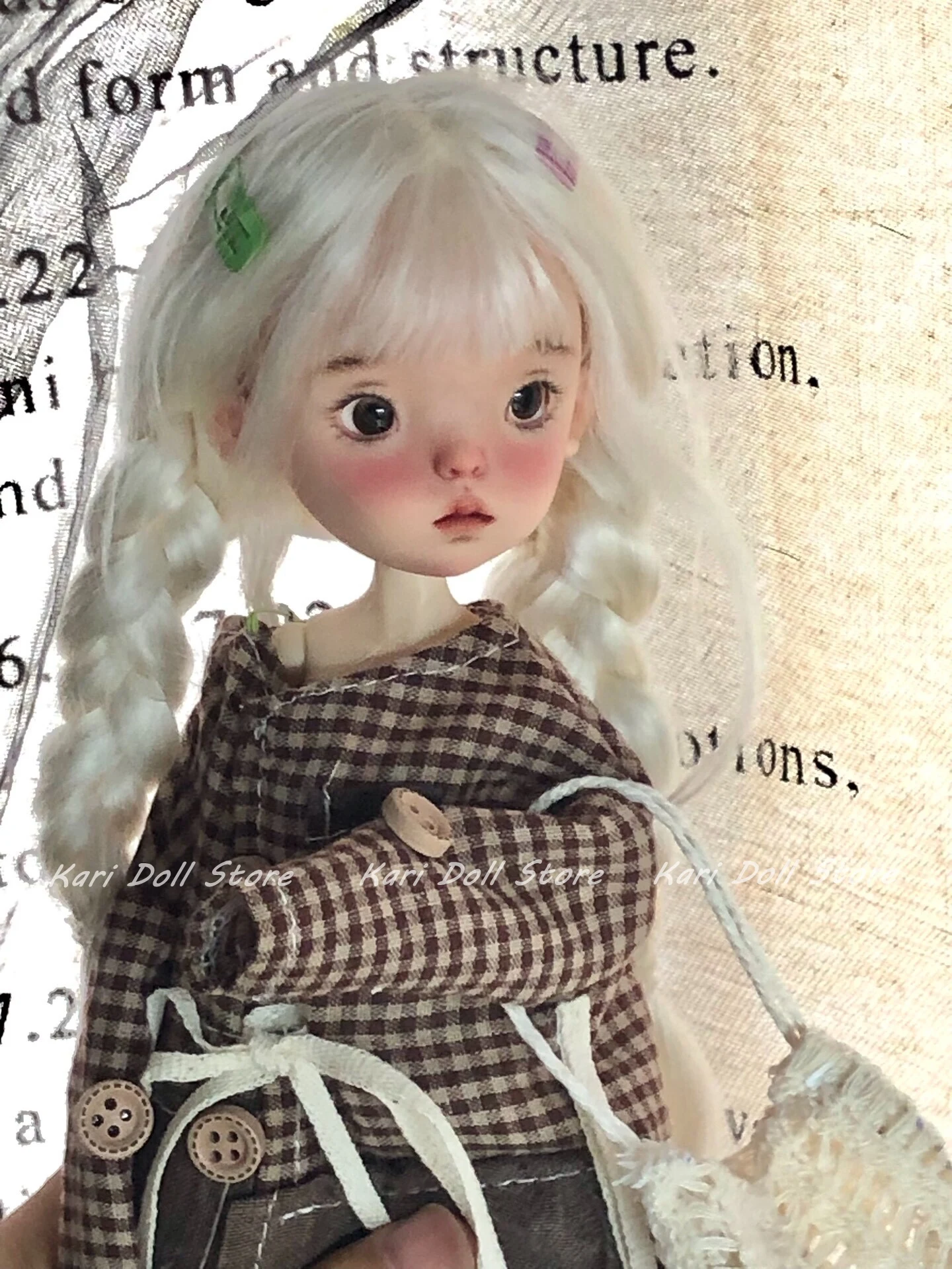Kari Doll Одежда и юбки 2025 Коричневая рубашка ручной работы неправильной формы в