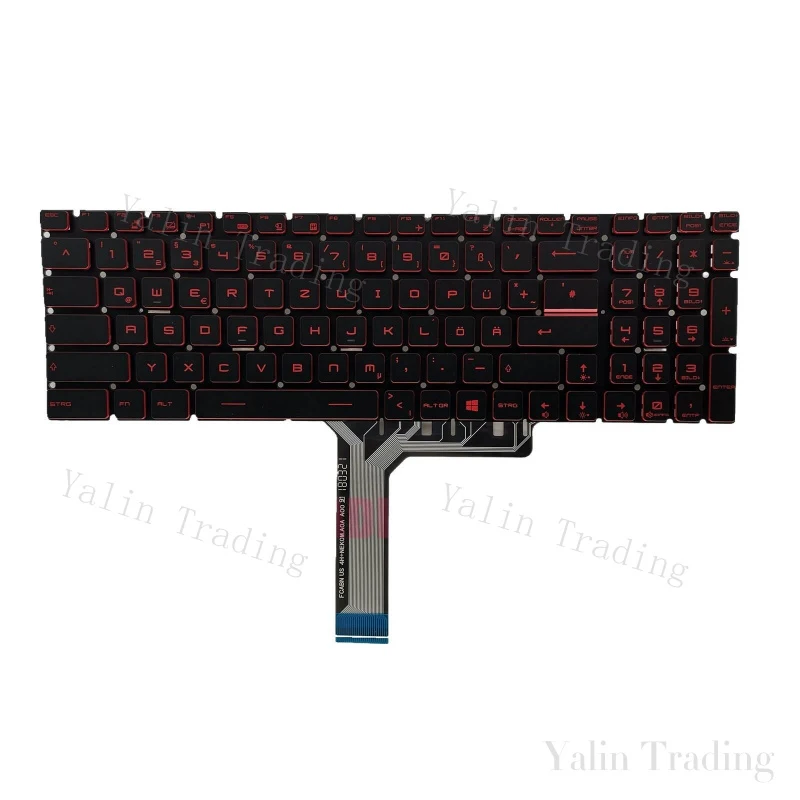 Немецкая клавиатура AA+ для MSI GL73 8RC 8RE 8RD 8SC 8SE 8SF 8RCS MS-17C6 MS-17C5 MS-17C8, оригинальная, полностью протестированная, сертифицированная. (art.: 3920da001ee01) - 3920da001ee01