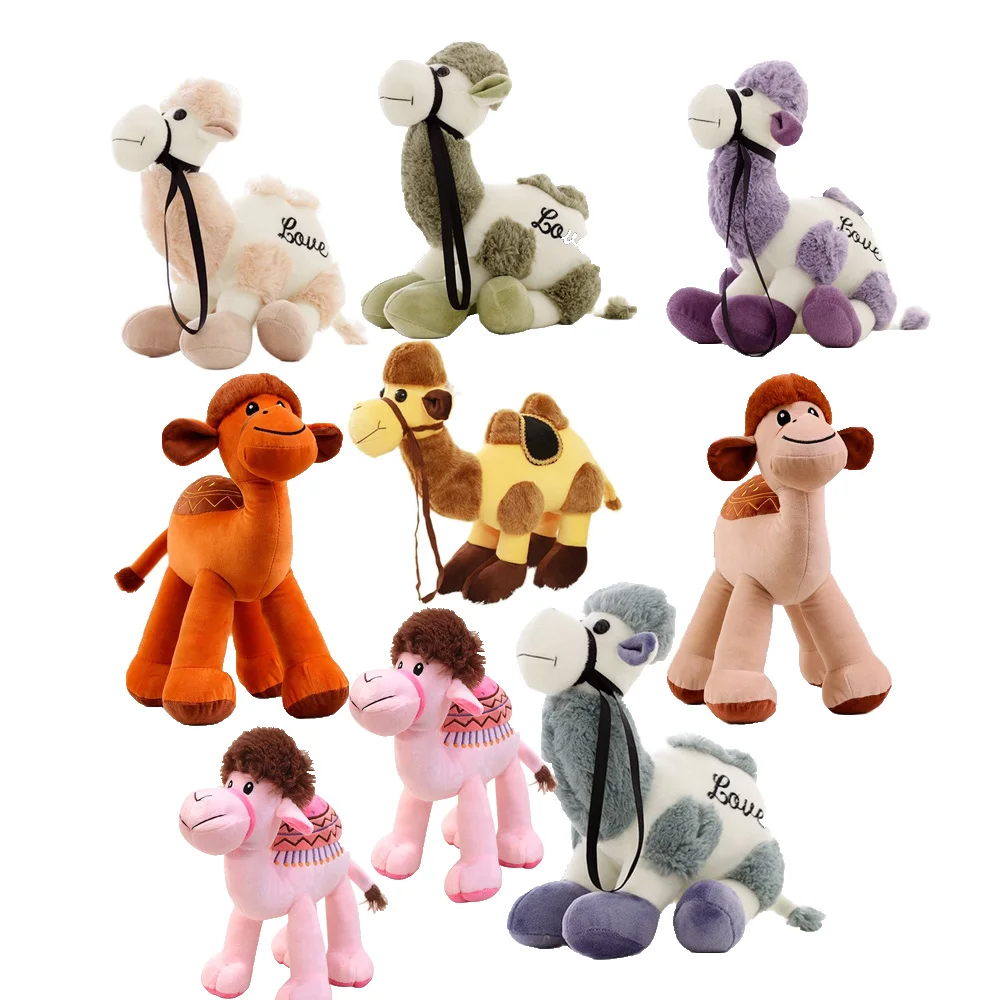 

20-28CM Simulation Camel Plush Toy Stuffed Soft Lifelike Pink Camel Pillow Doll Toys for Kids Girls Birthday Xmas Gift Decor