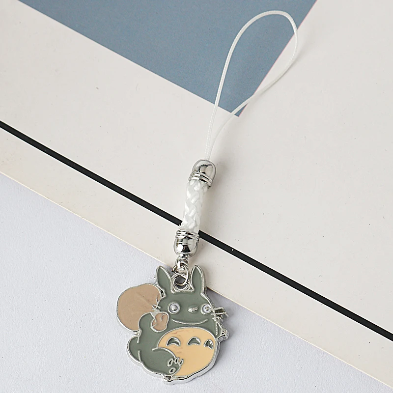 Аниме брелок My Neighbor Totoro Kawaii с короткой ручкой для ключей и мобильного телефона, декоративный ремешок для ключей, подвеска-оберег для ключей, подарок.
