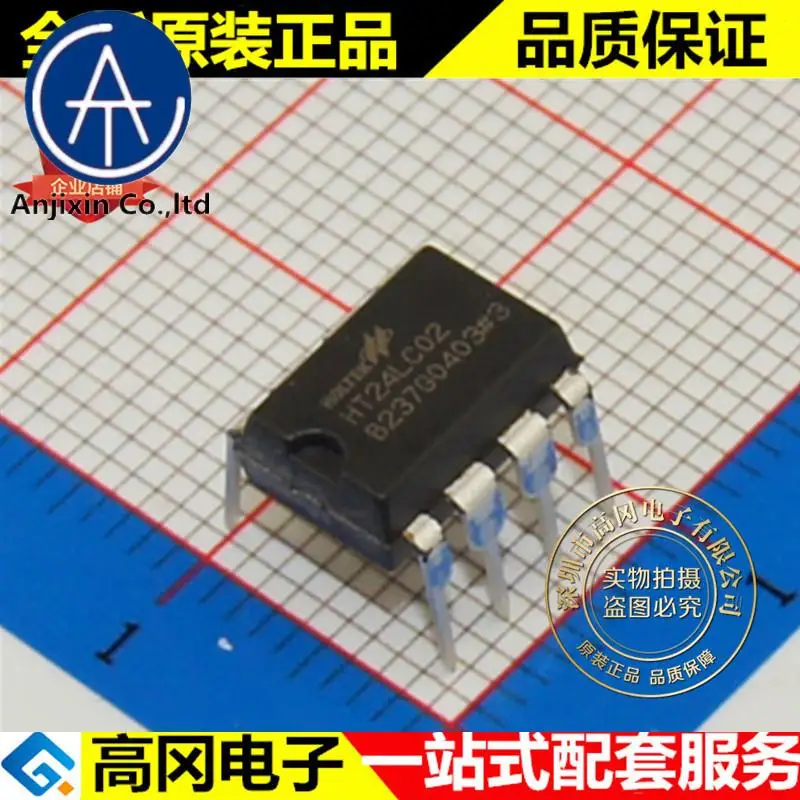 

30pcs 100% orginal new best quality HT24LC02 24LC02 DIP8 2-Kbit256B x 8 I2C interface EEPROM