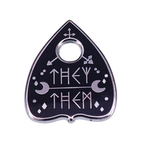 heythem pronouns enamel pin wrap clothes lapel brooch fine badge fashion jewelry friend gift
