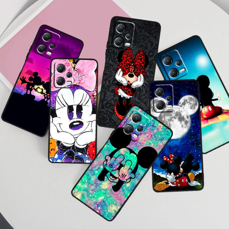 

Anime Mickey Minnie Disney For Xiaomi Redmi Note 12R 12 12S Turbo 11 11T 11S 10 10S 9 8 Pro Plus 5G Black Phone Case