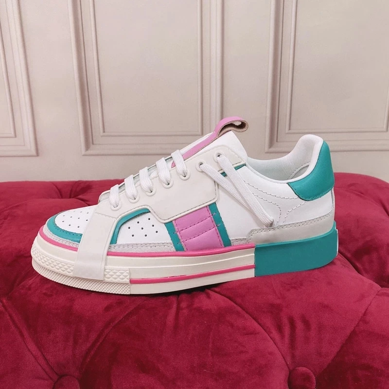 

Роскошные брендовые Модные женские спортивные туфли Zapatillas De Mujer с круглым носком цветные блочные удобные туфли на толстой подошве со шнуровкой на плоской подошве