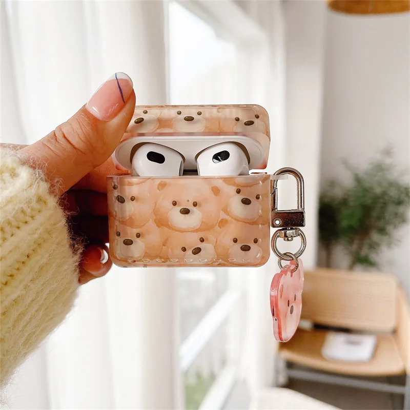 

Cartoon Bears Yellow Case for Apple AirPods 1 2 3 Pro Case Cover IPhone Bluetooth Earbuds Accessories Airpod Case