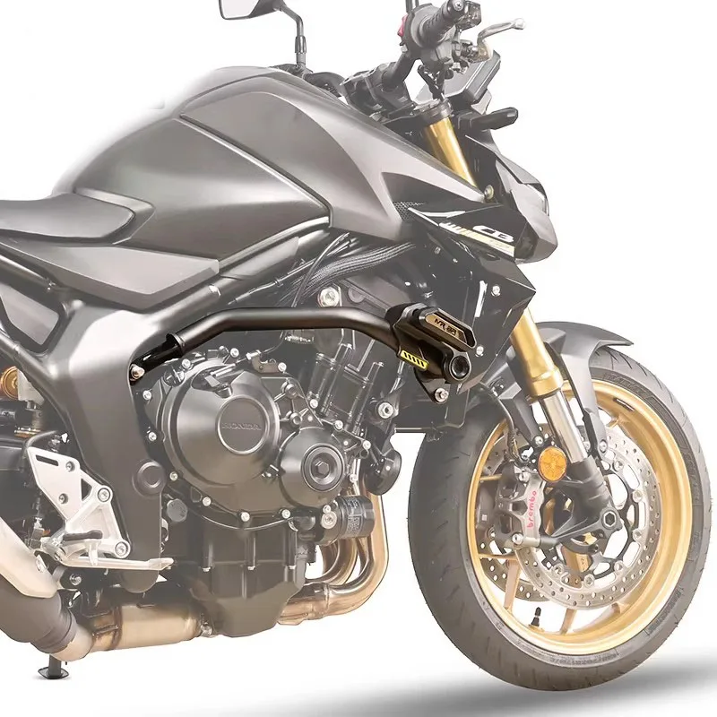 Фото Защитные дуги двигателя и защита радиатора для Honda CB1000 Hornet / SP 2025-2026, противоударный бампер с слайдерами №4