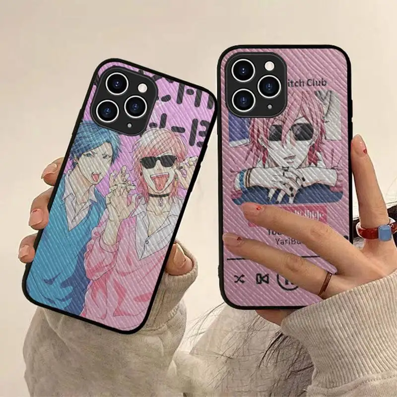 

Anime Yarichin Bitch Club Phone Case Hard Leather Case for iPhone 11 12 13 Mini Pro Max 8 7 Plus SE 2020 X XR XS Coque