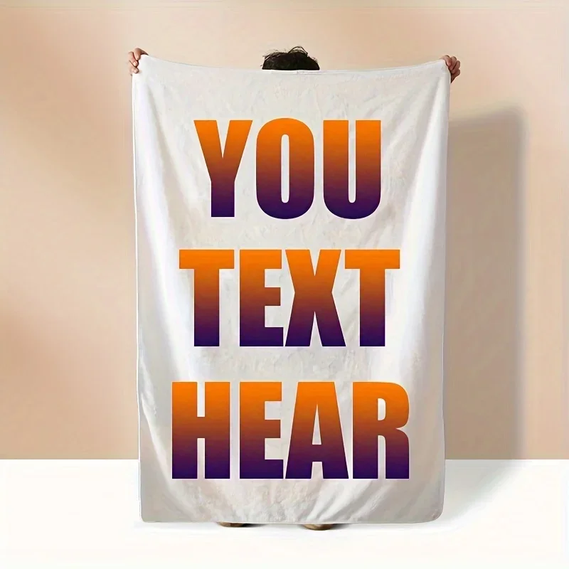 Доставка на следующий день изготовленное заказ одеяло с изображением и текстом