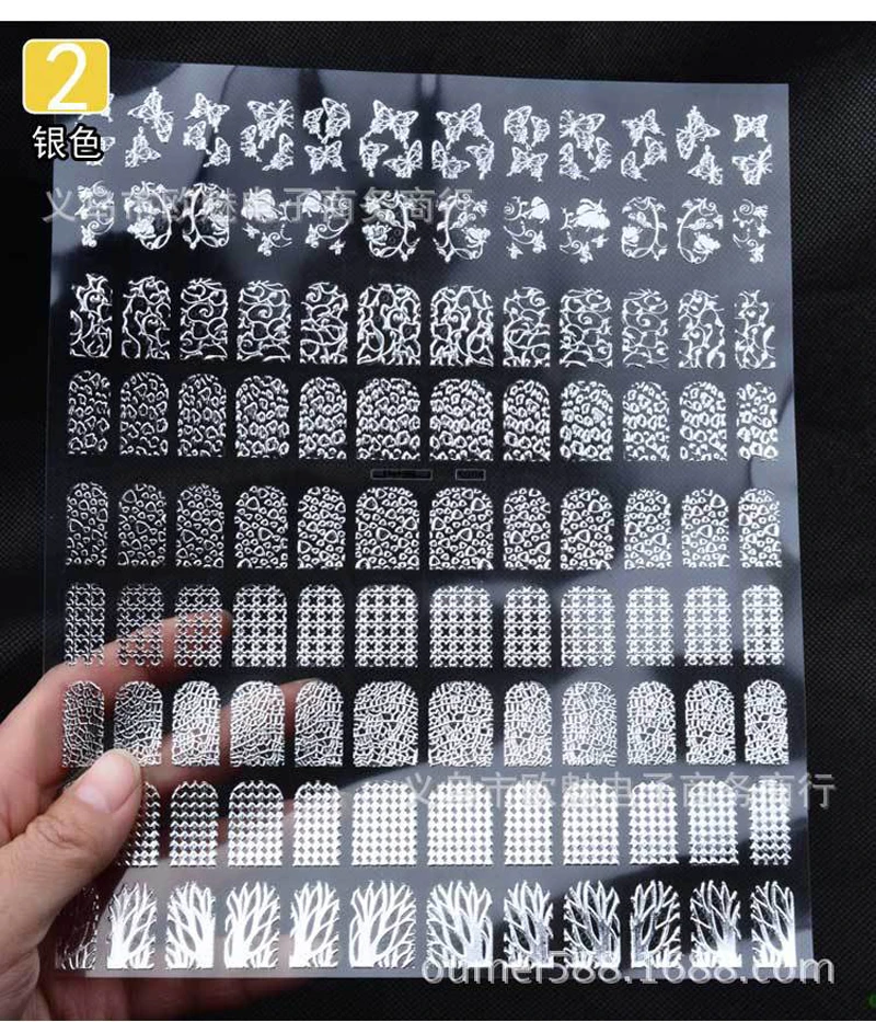 108 шт 3D DIY цветочный дизайн ногтей наклейки цветок маникюр Советы золотой