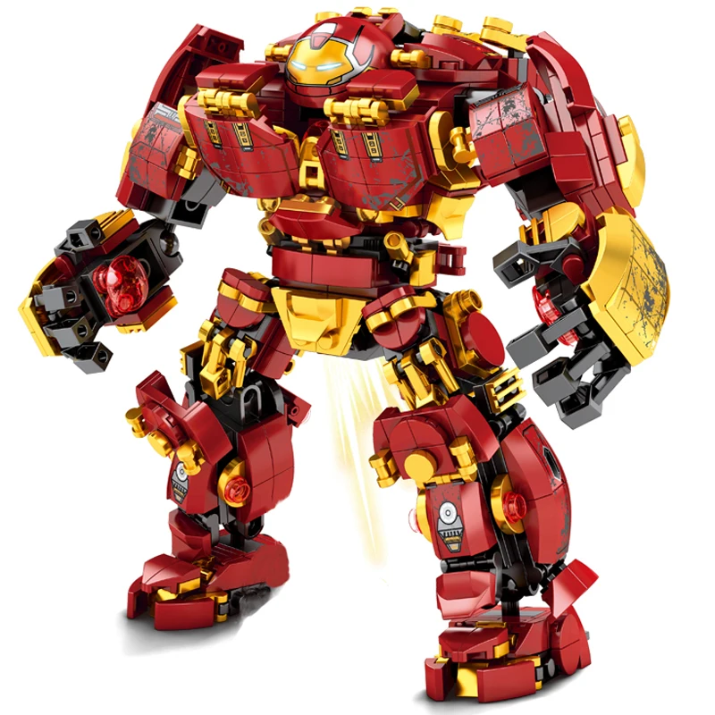 Superhero CONF_Avengers_Good_Guy Iron Man Hulkbuster Smash-Up Mech Falcon Figures MOC Building Blocks Classic Movie Model Bricks |