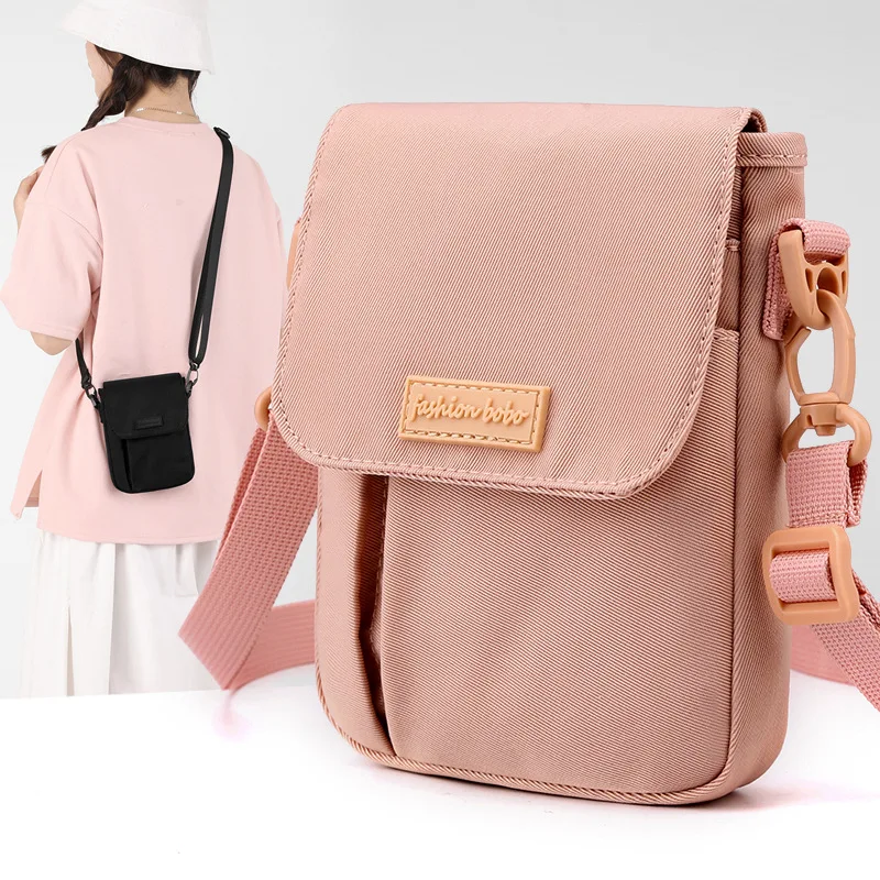

Multifunctional Fashion Shopping Small Waist Bag Ladies One Shoulder Casual Messenger Bag Lightweight Waterproof Nylon Cloth Bag