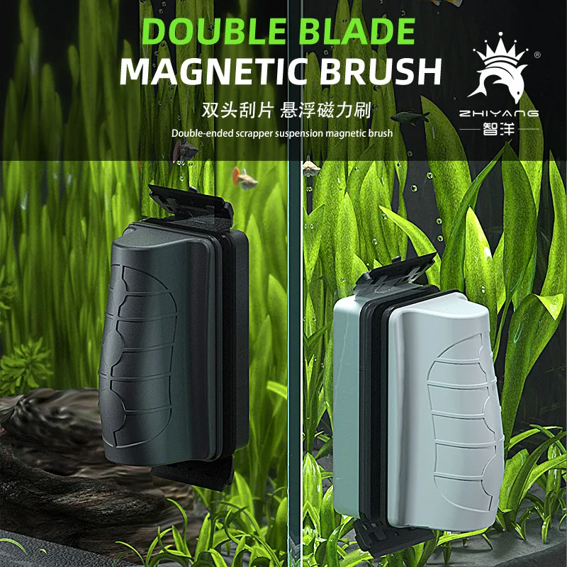 

Scraper Algae Cleaner Magnetic Cleaning 2023 Brush Double-sided Fish Aquarium Window Tank Floating Brushes Brush Glass Clean