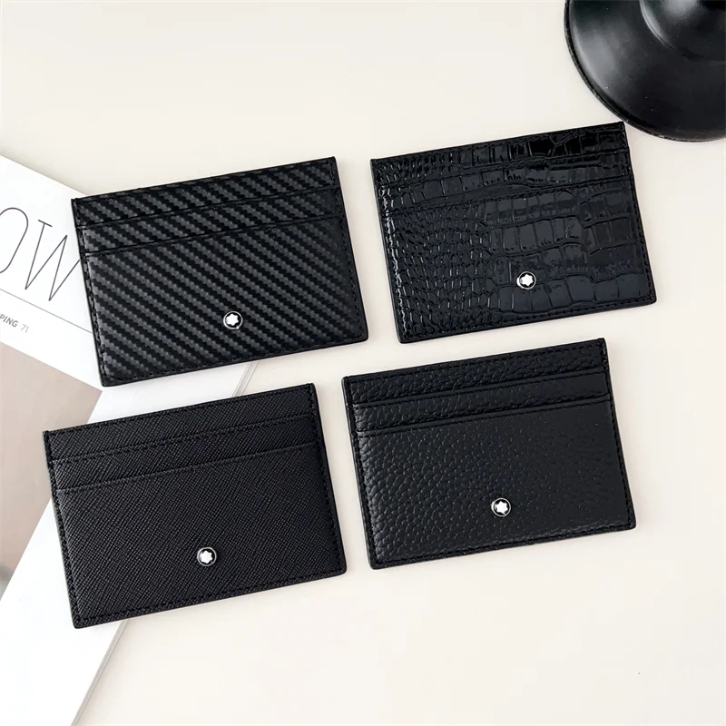 Роскошный деловой кожаный чехол Mb с зернистой текстурой для телефона с несколькими карманами для карт мужской бумажник из углеродного волокна для удостоверения личности