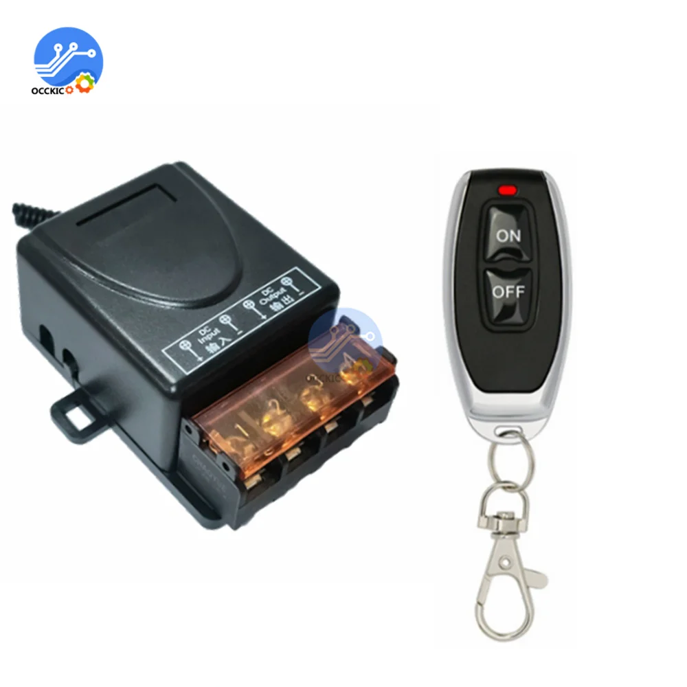 

DC8-72V 433 МГц беспроводной пульт дистанционного управления Переключатель 30A Универсальный релейный модуль приемника широкий диапазон напряж...