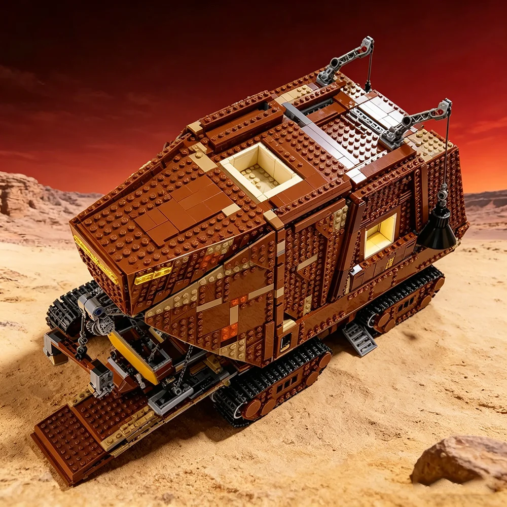 Фото Новый конструктор MOC Sandcrawler (модель 75059) из строительных блоков, обучающий набор для взрослых, рождественский подарочный набор, 3296 деталей №5