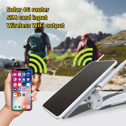 Солнечный маршрутизатор мощностью 6 Вт 4G, ретранслятор Wi-Fi, маршрутизатор 4G на солнечной энергии, диапазон Wi-Fi 50 М, водонепроницаемая ВЕРСИЯ для США с IP66