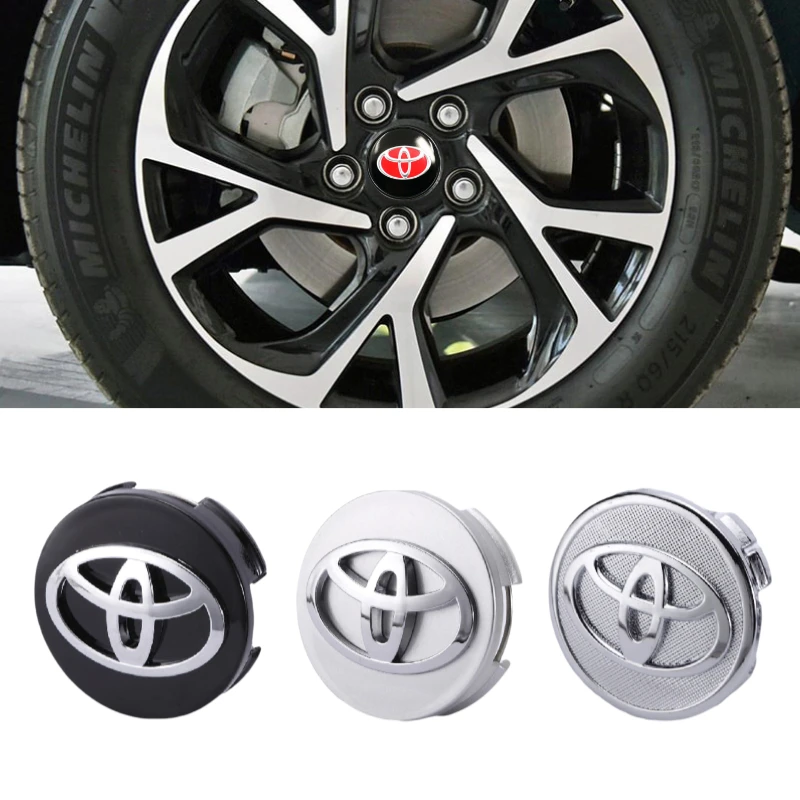 

58/62mm Wheel Tire Rim Cover Car Center Hub Cap Decoration for Toyota Corolla Yaris Camry Reiz RAV4 Prado Sienna Highlander Izoa