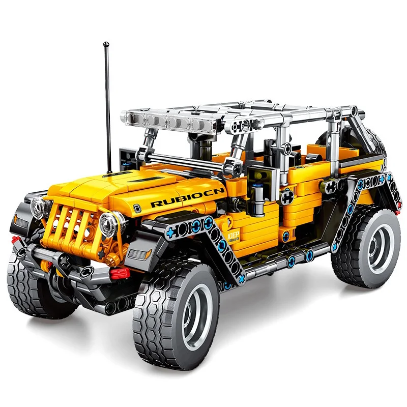 

600pcs+Pcs SUV Brick Gift Pull Back Vehicle Building Blocks Car Assembling Off-Road Vehicle Children Bricks Toys