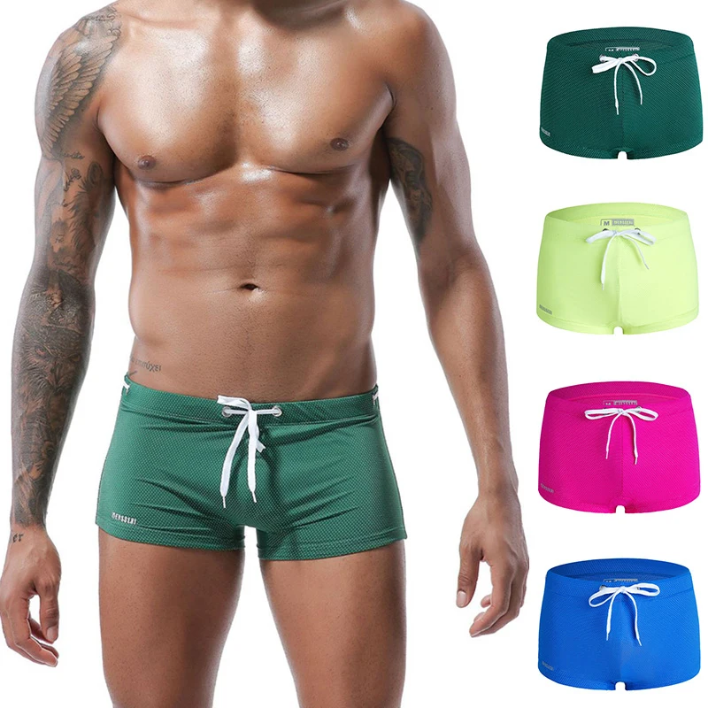 

2022 New Swimwear Men Sexy Swimming Trunks Swimsuit Mens Swim Surfing Briefs Beach Shorts Boxer Bottom Boardshort Bathing Suit