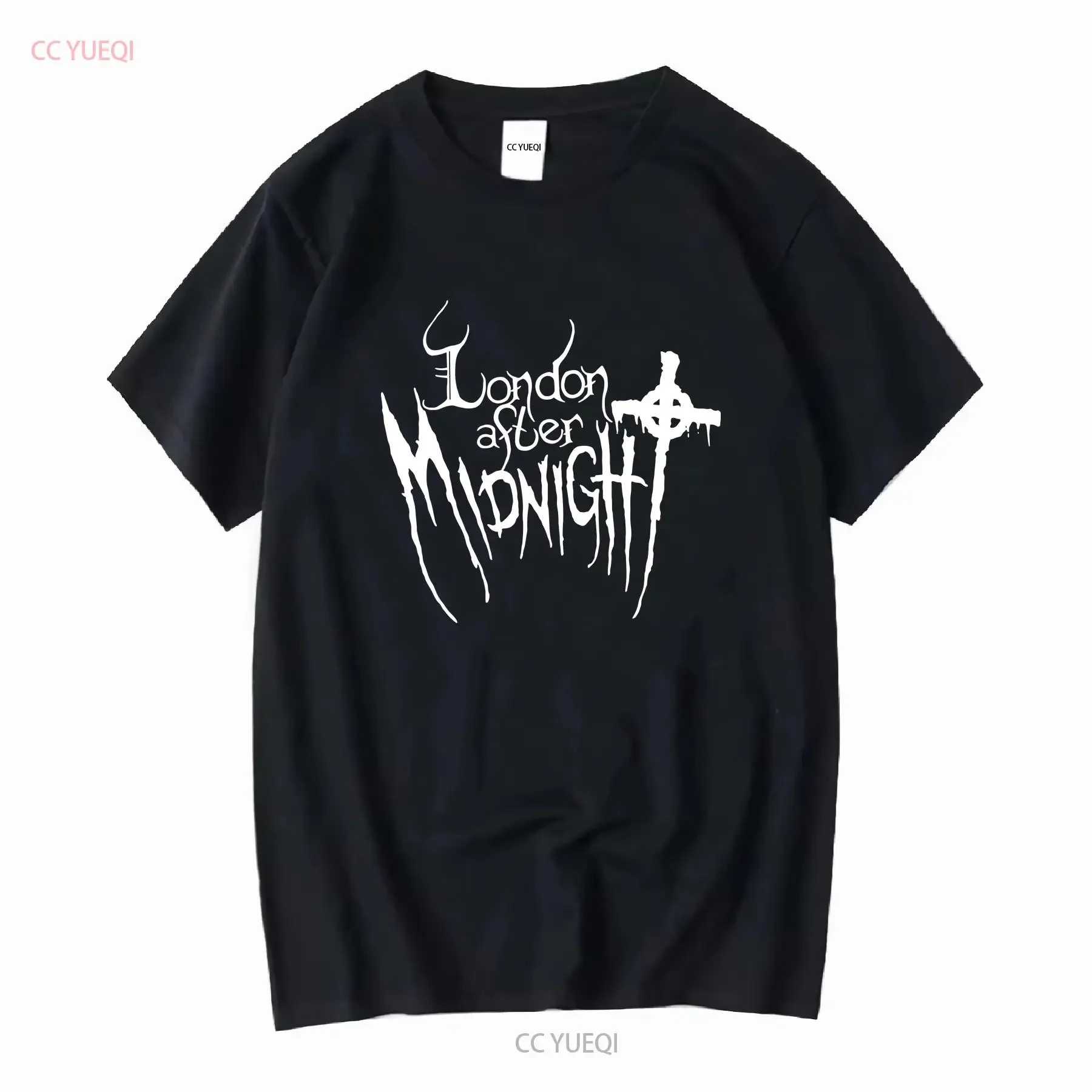 Фото Винтажная футболка London After MidnighT 2000-х годов, большая винтажная стираная дышащая слегка универсальная графика с длинными или короткими рукавами №1