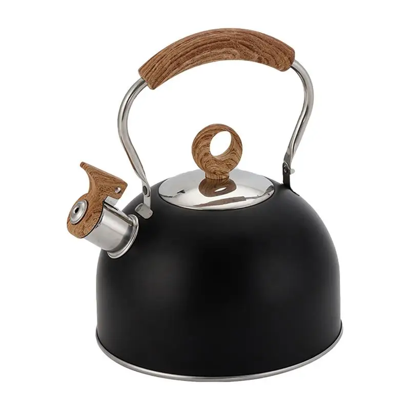 

Stainless Steel Tea Kettle With Whistling Spout 2.5L Water Kettle With Stay Cool Ergonomic Handle Loud Whistle Boiling Teapot