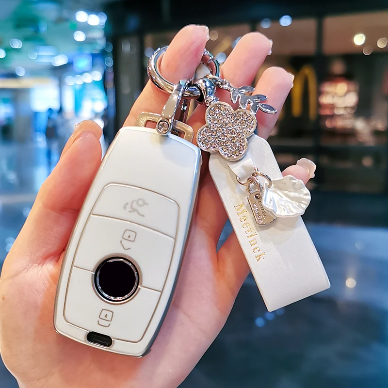 

TPU Car Remote Key Case Cover Shell For Mercedes Benz GLC CLE CLA W177 W205 W222 X167 AMG Protector Holder Interior Accessories